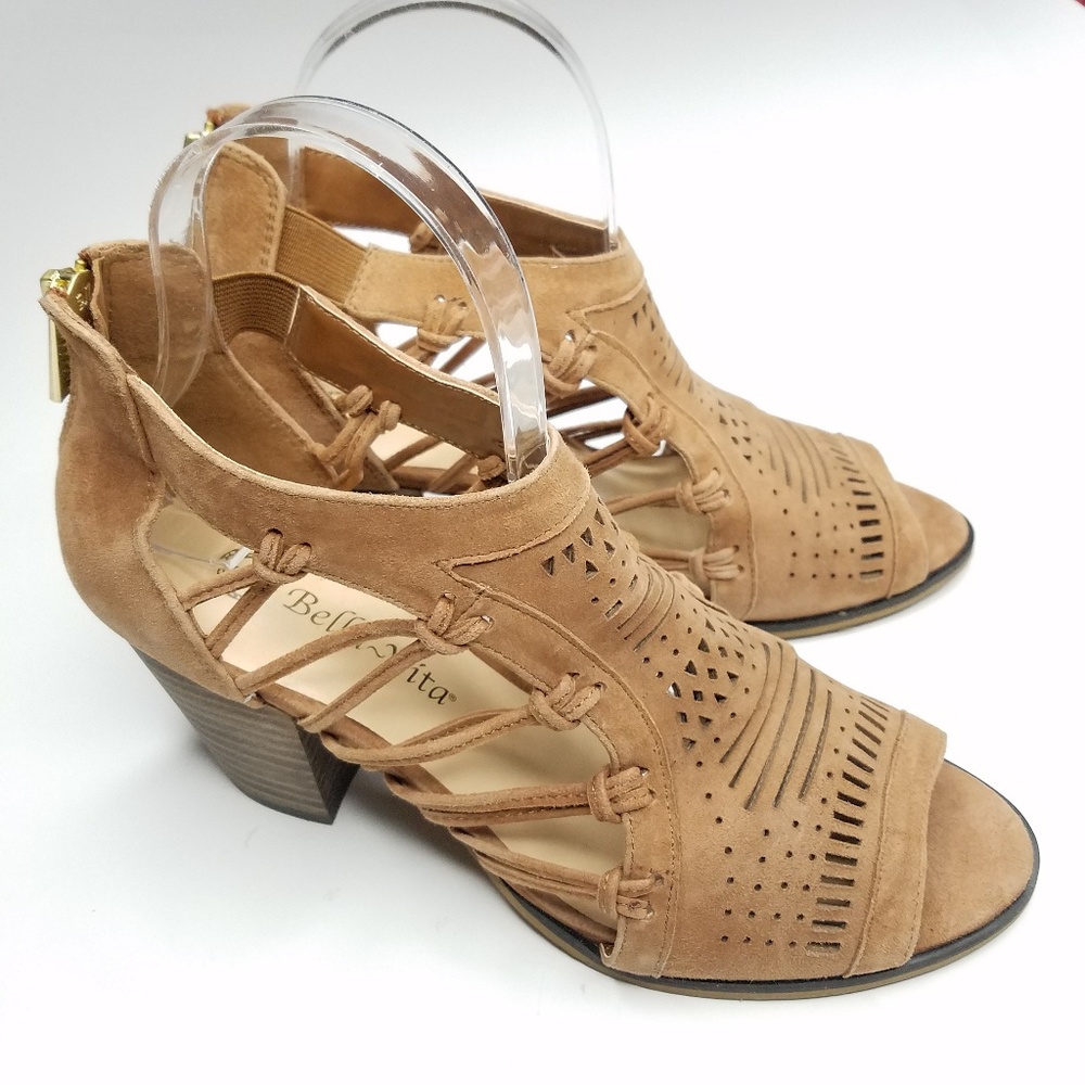 Bella Vita Cut Out Open Toe Sandals Sz 6.5